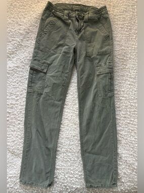 American Eagle Green Cargo Pants Size 4 Regular | Stretch Utility Style